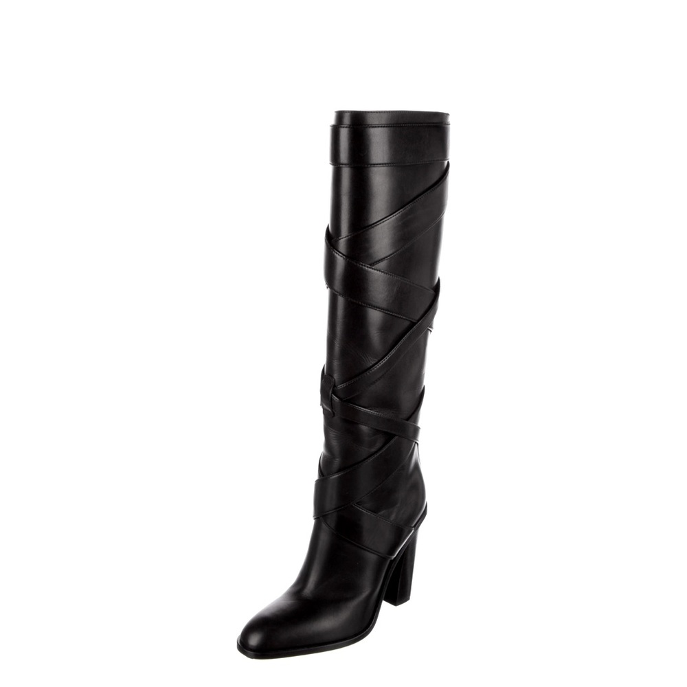 Gorgeous Yves Saint Laurent boots with an Added Yves Saint Laurent pin